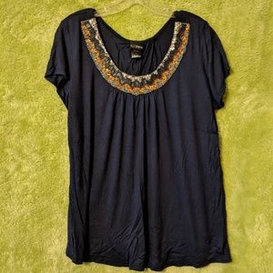 Daytrip L Navy Top